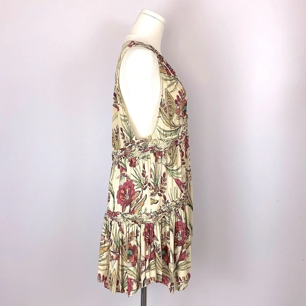 Free People Haze Tank Top with Hummingbirds size small
